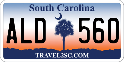 SC license plate ALD560