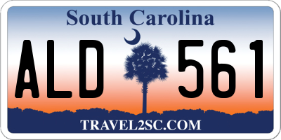 SC license plate ALD561