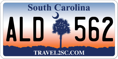 SC license plate ALD562