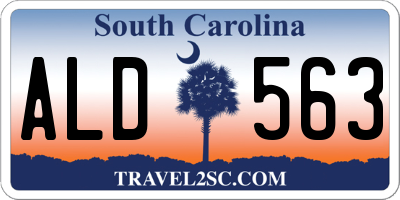 SC license plate ALD563