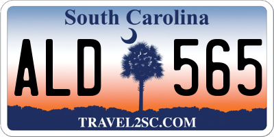 SC license plate ALD565
