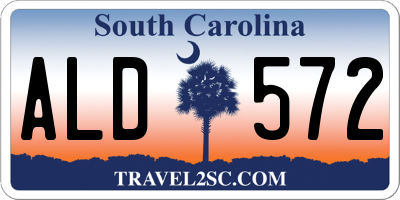 SC license plate ALD572