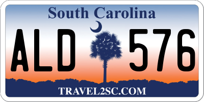 SC license plate ALD576