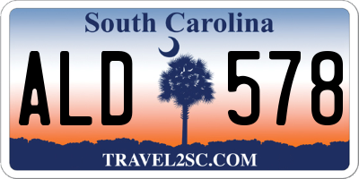SC license plate ALD578