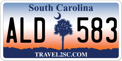 SC license plate ALD583