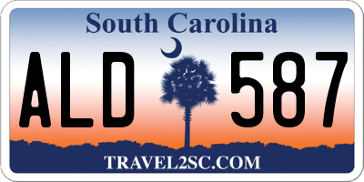 SC license plate ALD587