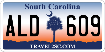 SC license plate ALD609