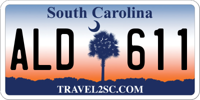 SC license plate ALD611