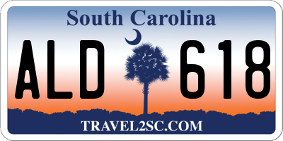 SC license plate ALD618