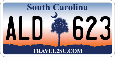 SC license plate ALD623