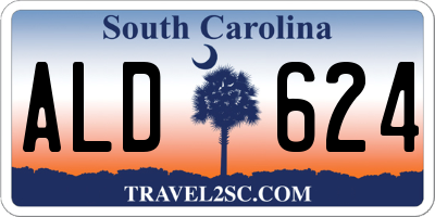 SC license plate ALD624