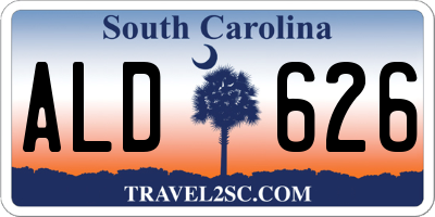 SC license plate ALD626