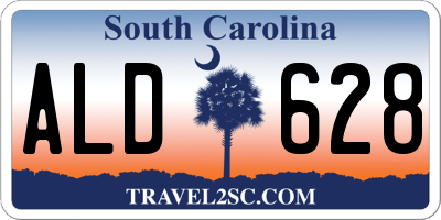SC license plate ALD628