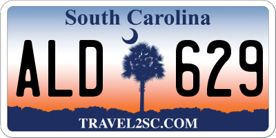 SC license plate ALD629