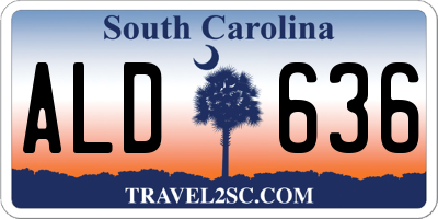SC license plate ALD636