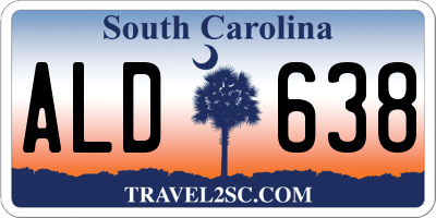 SC license plate ALD638