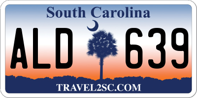 SC license plate ALD639