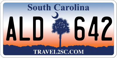 SC license plate ALD642