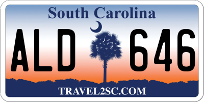 SC license plate ALD646