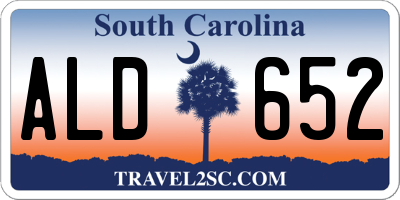 SC license plate ALD652