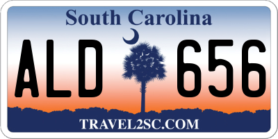 SC license plate ALD656