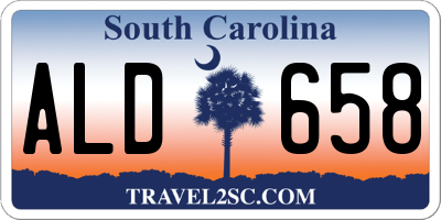 SC license plate ALD658