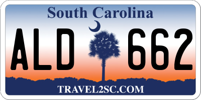 SC license plate ALD662