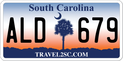 SC license plate ALD679