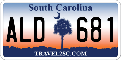 SC license plate ALD681