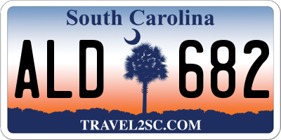 SC license plate ALD682