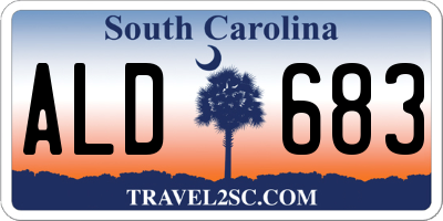 SC license plate ALD683
