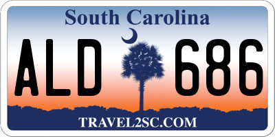 SC license plate ALD686