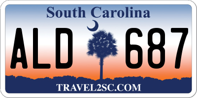 SC license plate ALD687