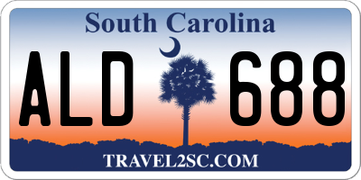SC license plate ALD688