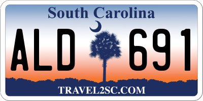 SC license plate ALD691