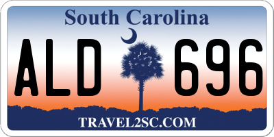 SC license plate ALD696