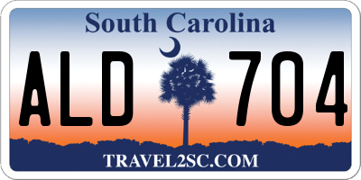 SC license plate ALD704