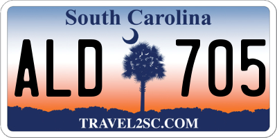 SC license plate ALD705