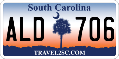 SC license plate ALD706