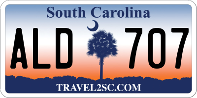 SC license plate ALD707