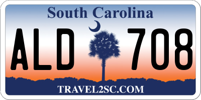 SC license plate ALD708