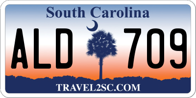 SC license plate ALD709