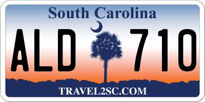SC license plate ALD710
