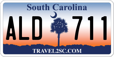 SC license plate ALD711