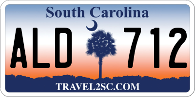 SC license plate ALD712