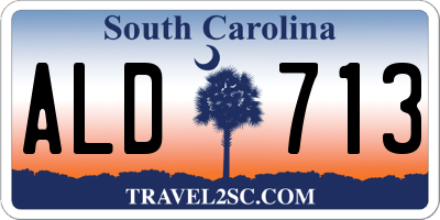 SC license plate ALD713