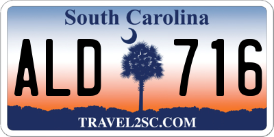 SC license plate ALD716