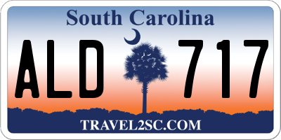 SC license plate ALD717