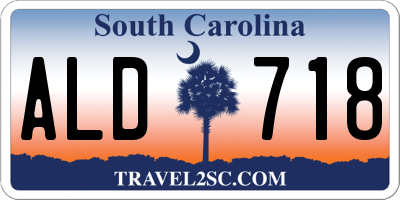 SC license plate ALD718