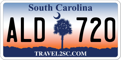 SC license plate ALD720